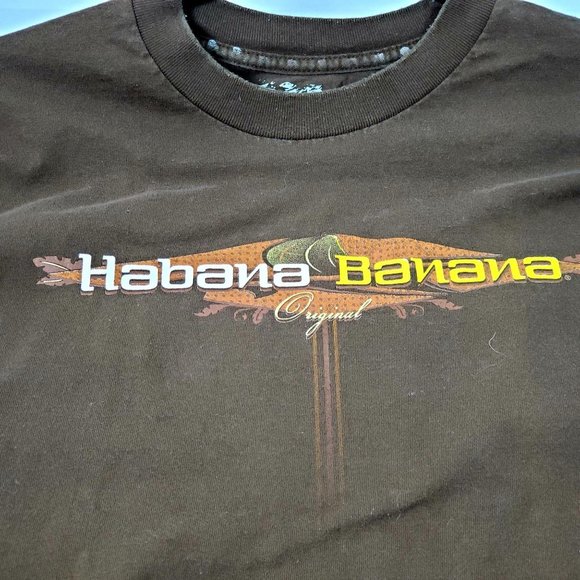HABANA BANAWA Mens T shirt size Xl  Brown - Picture 9 of 9